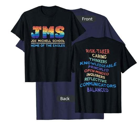 Joe Michell School Rainbow JMS 2022 with IB Learner Traits T-Shirt