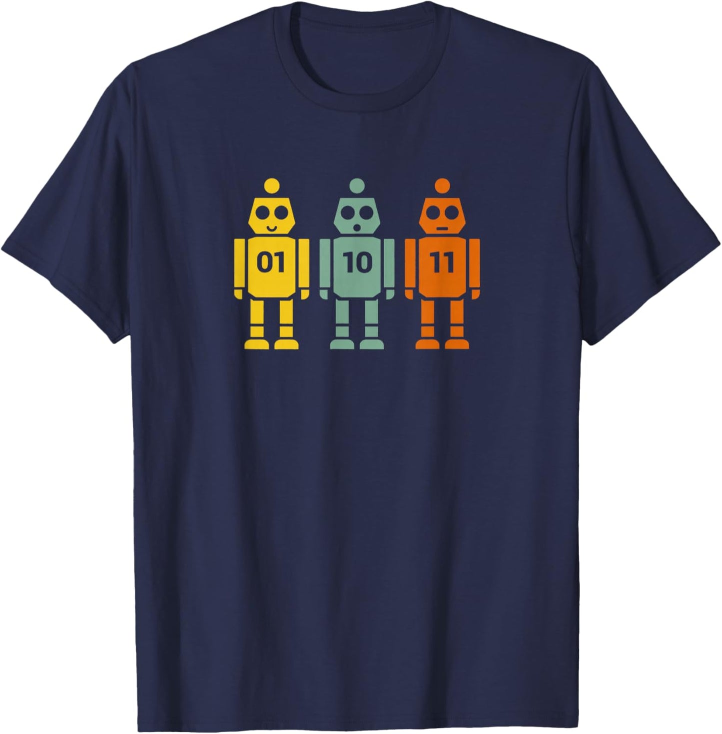 01 10 11 Robot T-Shirt T-Shirt - T-Shirt | Navy