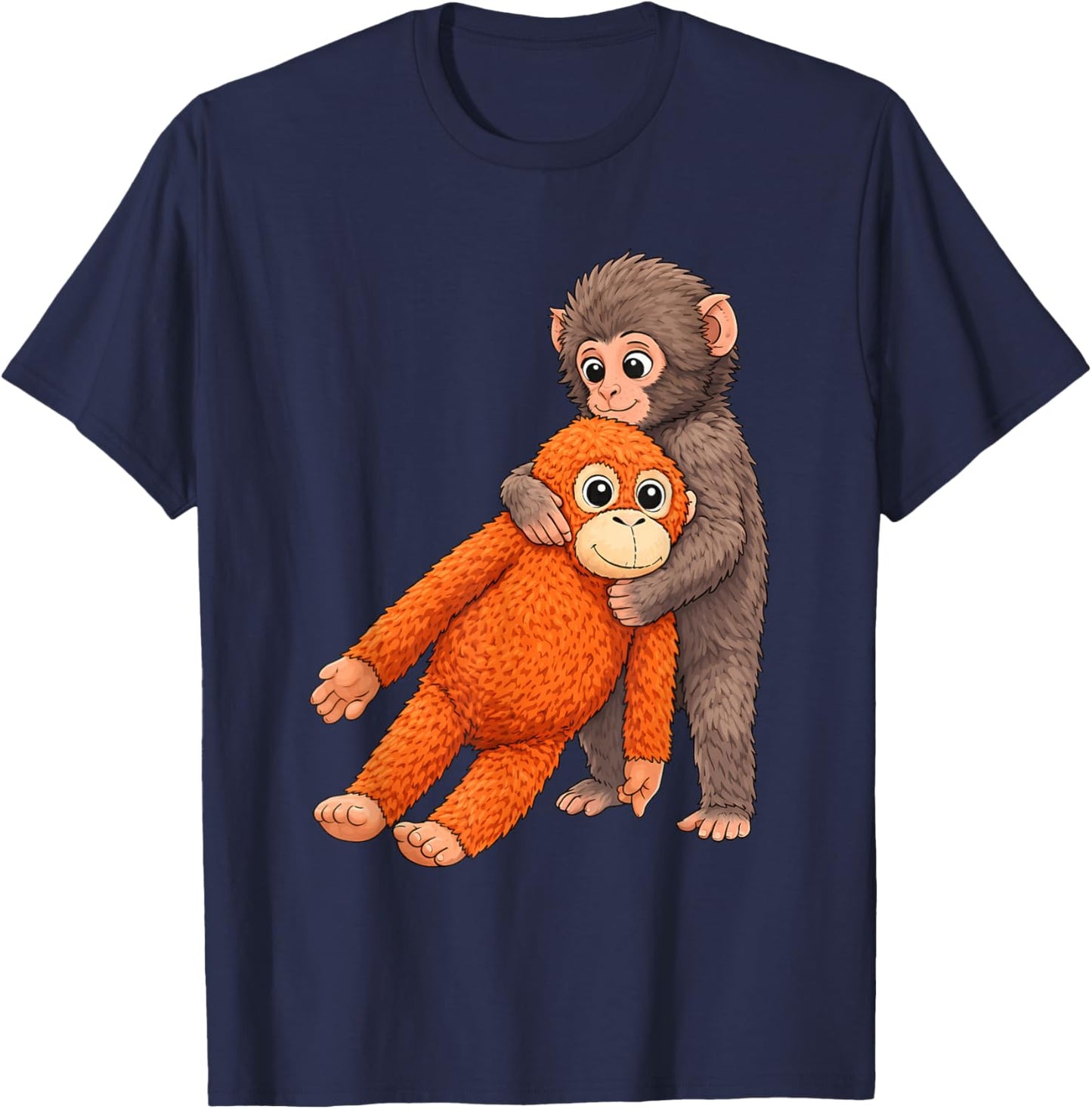 Funny Baby Monkey Punch Cute Animal Men Women Kids T-Shirt - T-Shirt | Navy