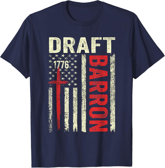 Draft Barron Shirt Vintage Send Barron T-Shirt T-Shirt - T-Shirt | Navy