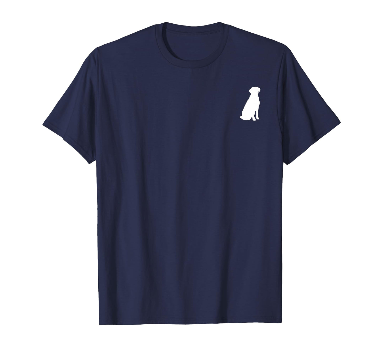 Dog Shirt - Silhouette On Pocket Area - Labrador Retriever T-Shirt
