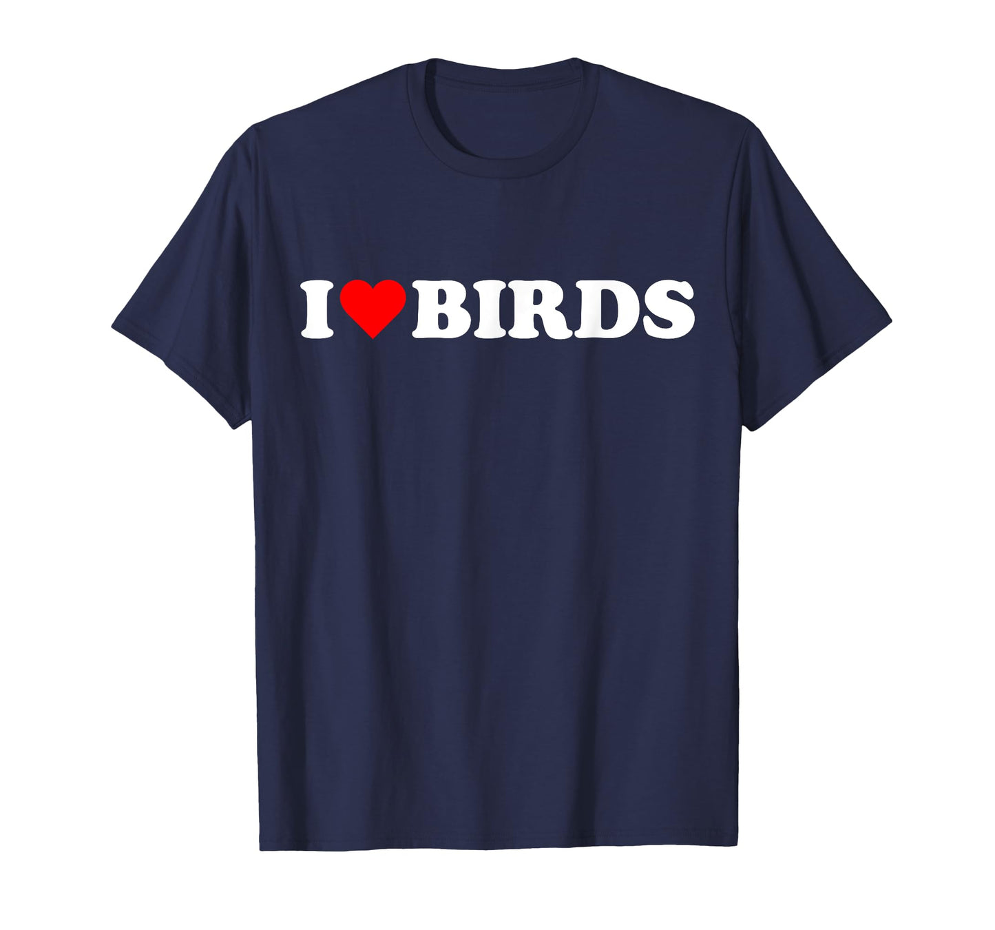 I heart Birds I love Birds cute red heart Bird lover cute T-Shirt