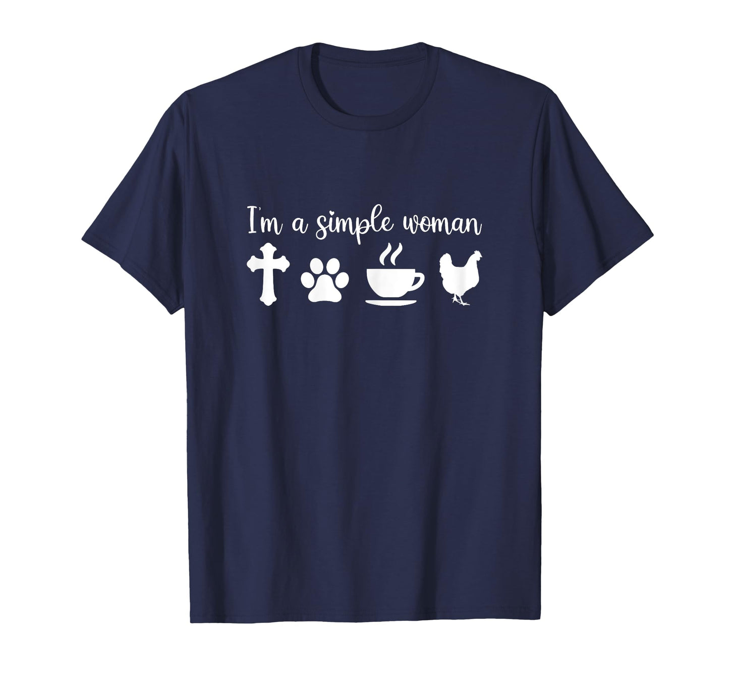 I'm a Simple Woman Jesus Dog Coffee Chicken Mothers Day T-Shirt