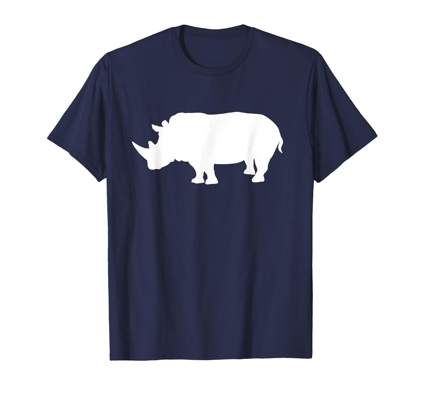 Rhino Shirt White Print - Rhino T Shirt T-Shirt