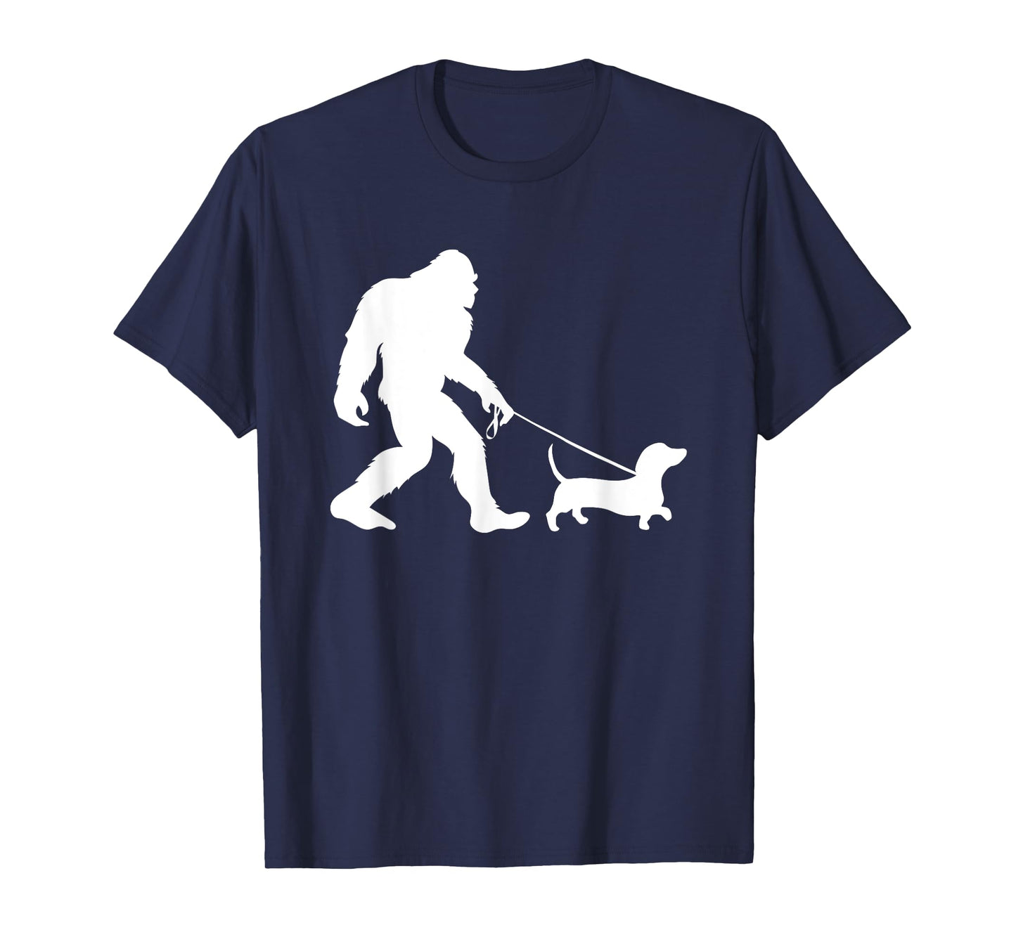 Bigfoot Walking Dachshund Sasquatch Wiener Dog T-Shirt
