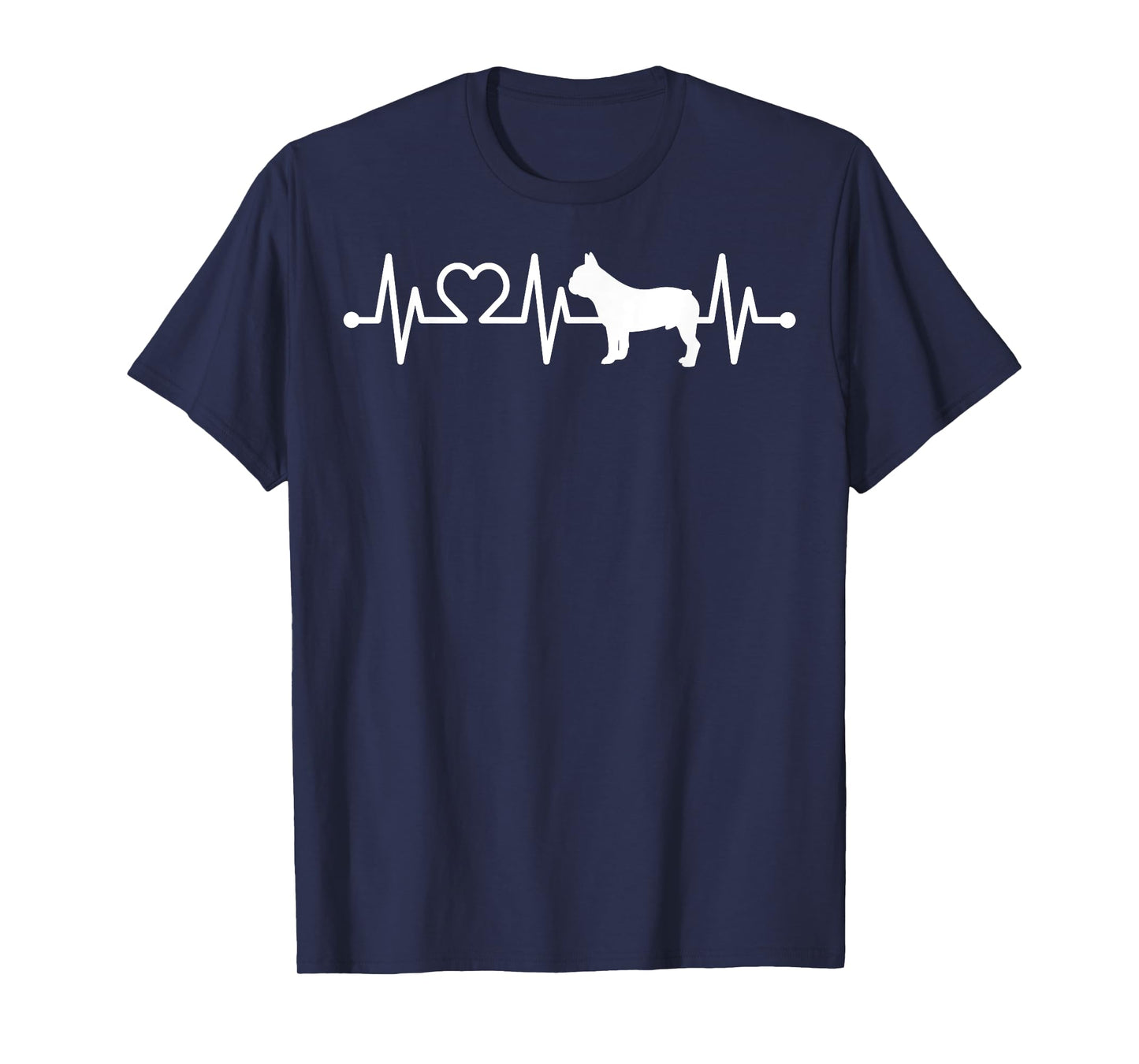 Heartbeat French bulldog Pulse ECG Bouledogue T-Shirt