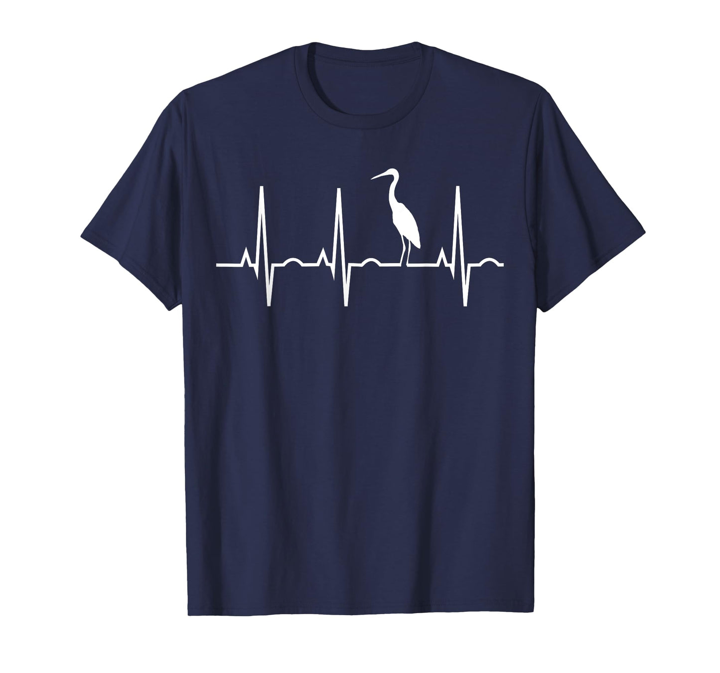 Great Blue Heron Heartbeat T-Shirt - Heron Birder Shirt T-Shirt