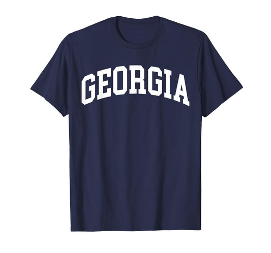 Georgia US College Font Proud American USA States T-Shirt