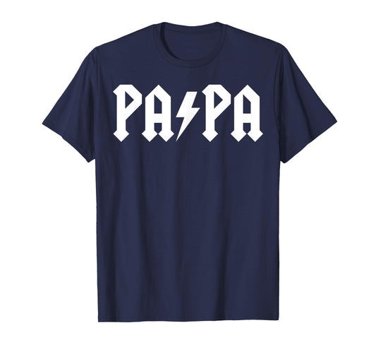 Men Rock PAPA Father's day Gift Funny Rock Metal band Humor T-Shirt