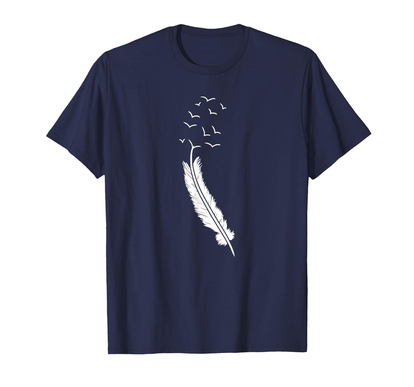 Flying Birds Flock Feather Cool Minimal Art Artists Gift T-Shirt