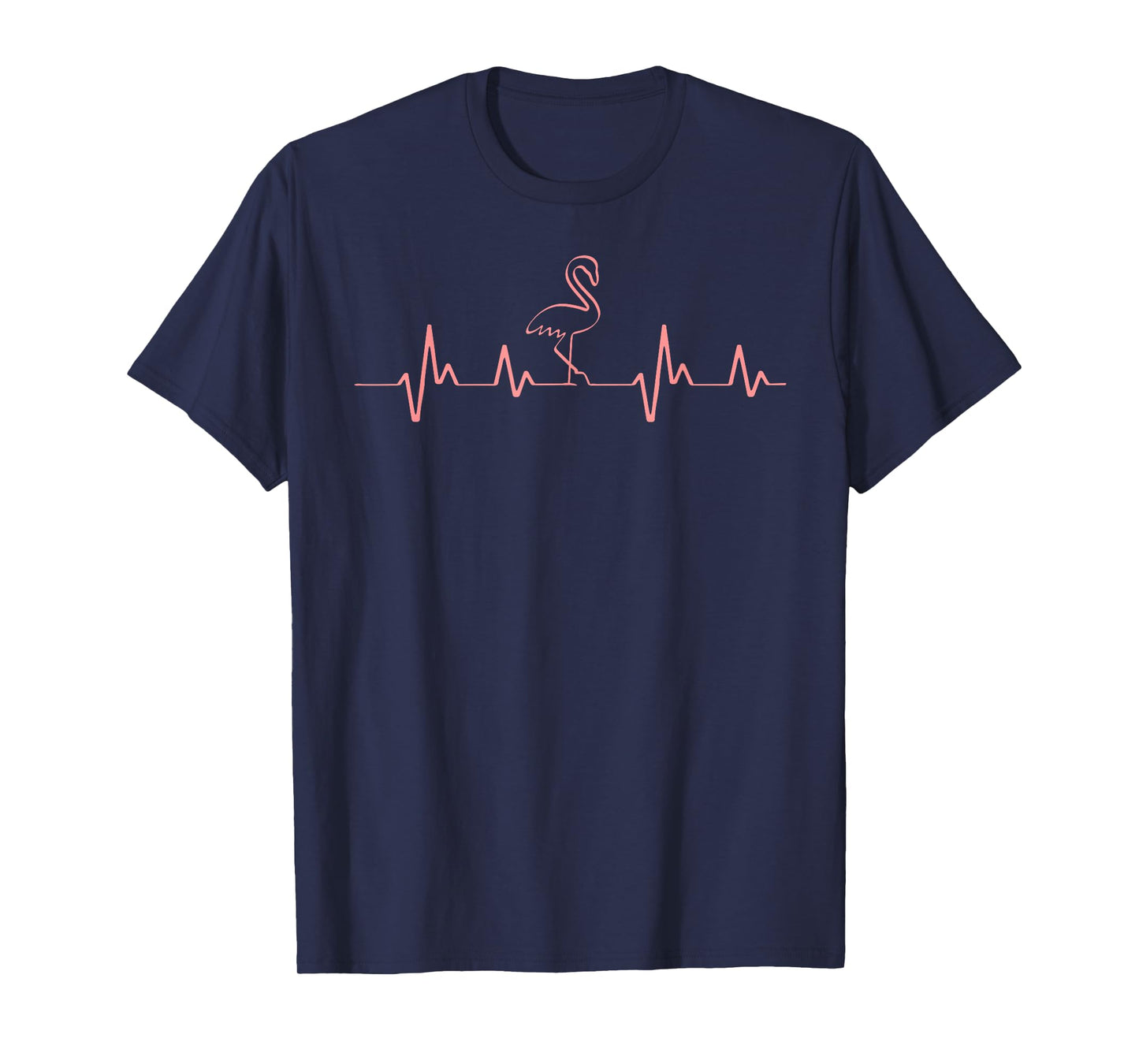 Love Flamingo Heartbeat Bird Pulse Cute Birding Hobby Gifts T-Shirt