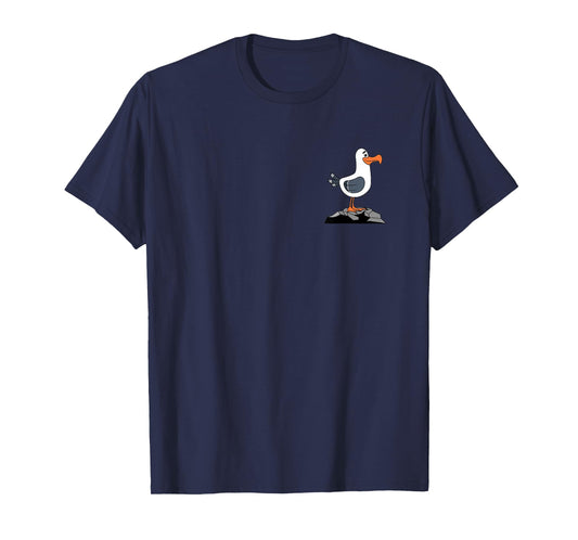 Funny Seagull Pocket Birdwatching Lover Gift Men Women Kids T-Shirt