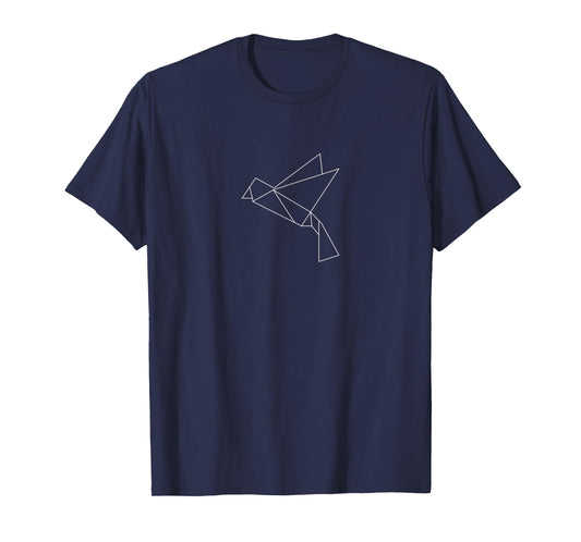 Abstract Geometric Cute Pigeon Bird Minimalist Line art T-Shirt