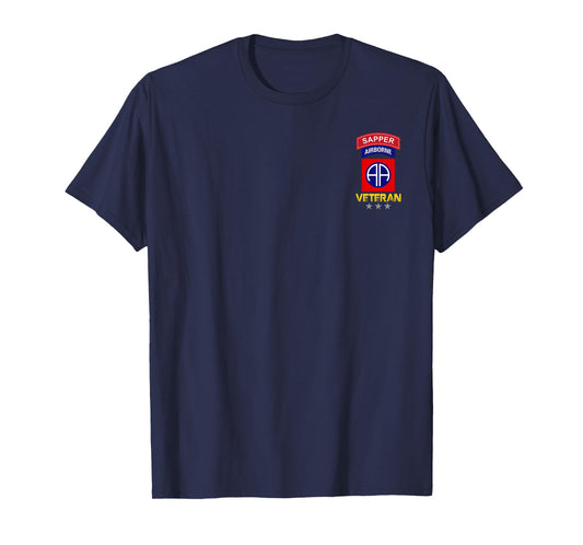 82nd Airborne Shirt - 82nd Airborne Sapper Veteran Patriotic T-Shirt