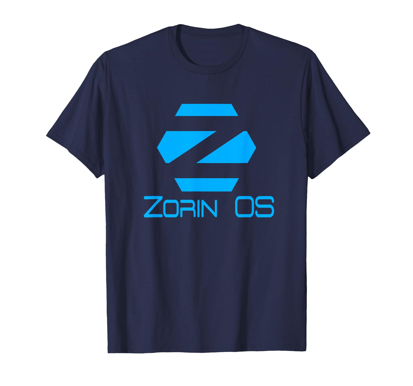 Linux Zorin OS tee with Blue Tagline and Logo Open Source Os T-Shirt