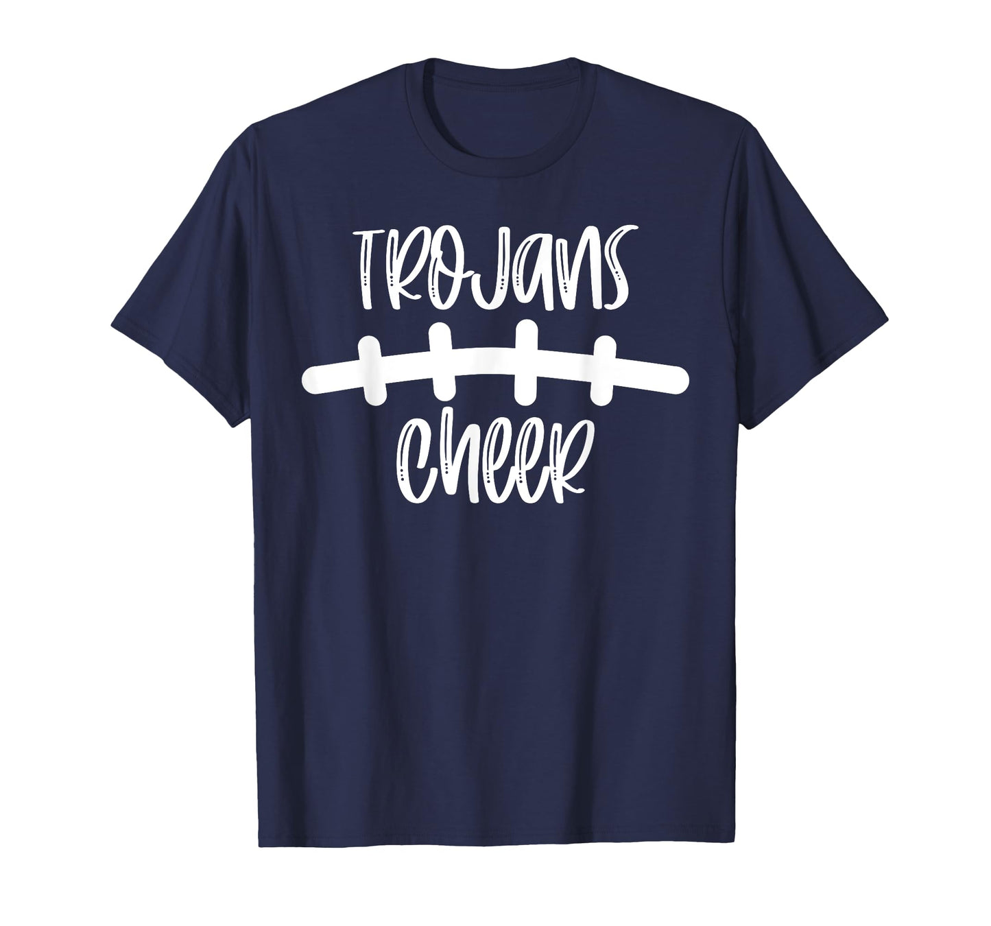 Trojans Cheer School Spirit Football Team Mascot Game Night T-Shirt