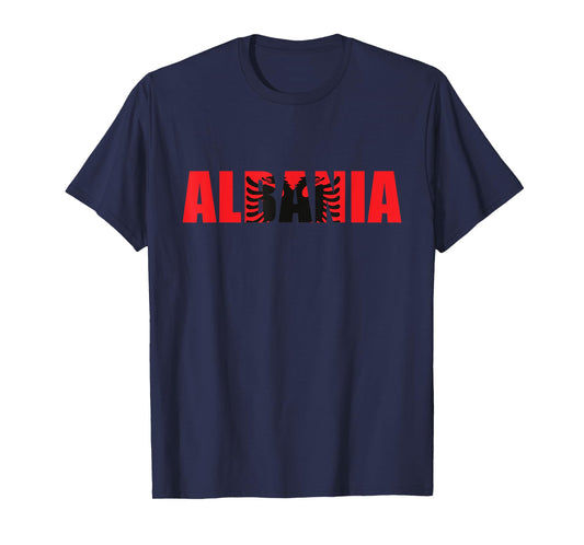 Albania Flag Design Albanian Heritage Double Headed Eagle T-Shirt