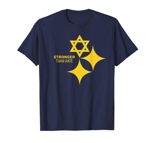 All Gold Stronger Than Hate T-Shirt Pittsburgh United T-Shirt