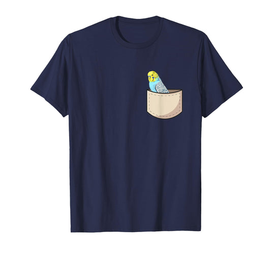 Budgie In Pocket Budgerigar Parakeet Parrot T-Shirt