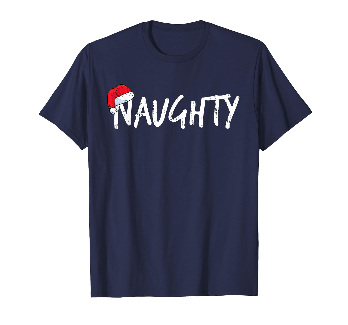 Team Naughty Nice Funny Matching Christmas Couples Costume T-Shirt