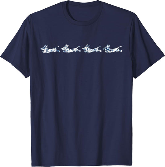 Toile De Jouy Dog Mom Chinoiserie Style Dachshund Girly T-Shirt