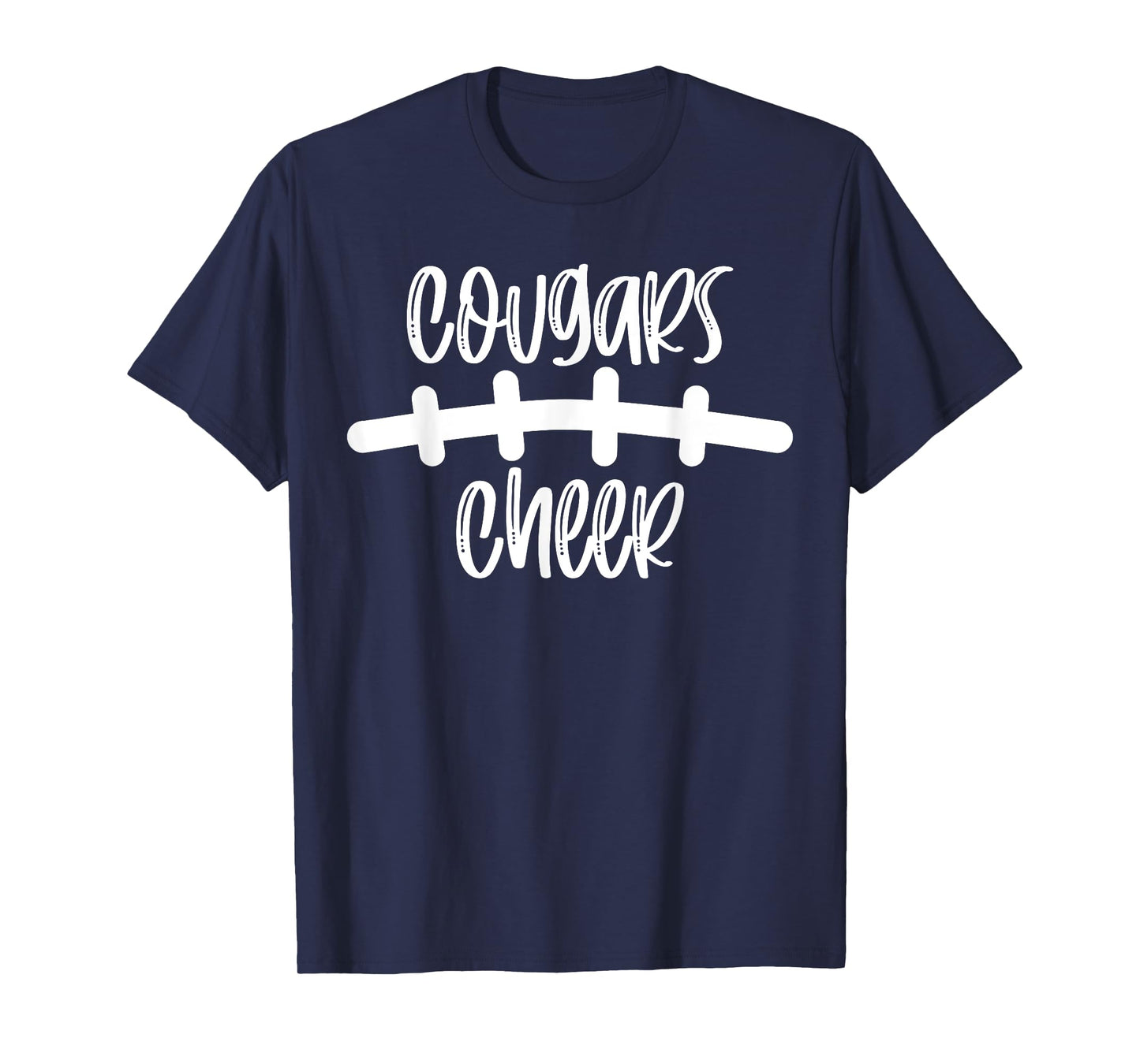Cougars Cheer School Spirit Football Team Mascot Game Night T-Shirt