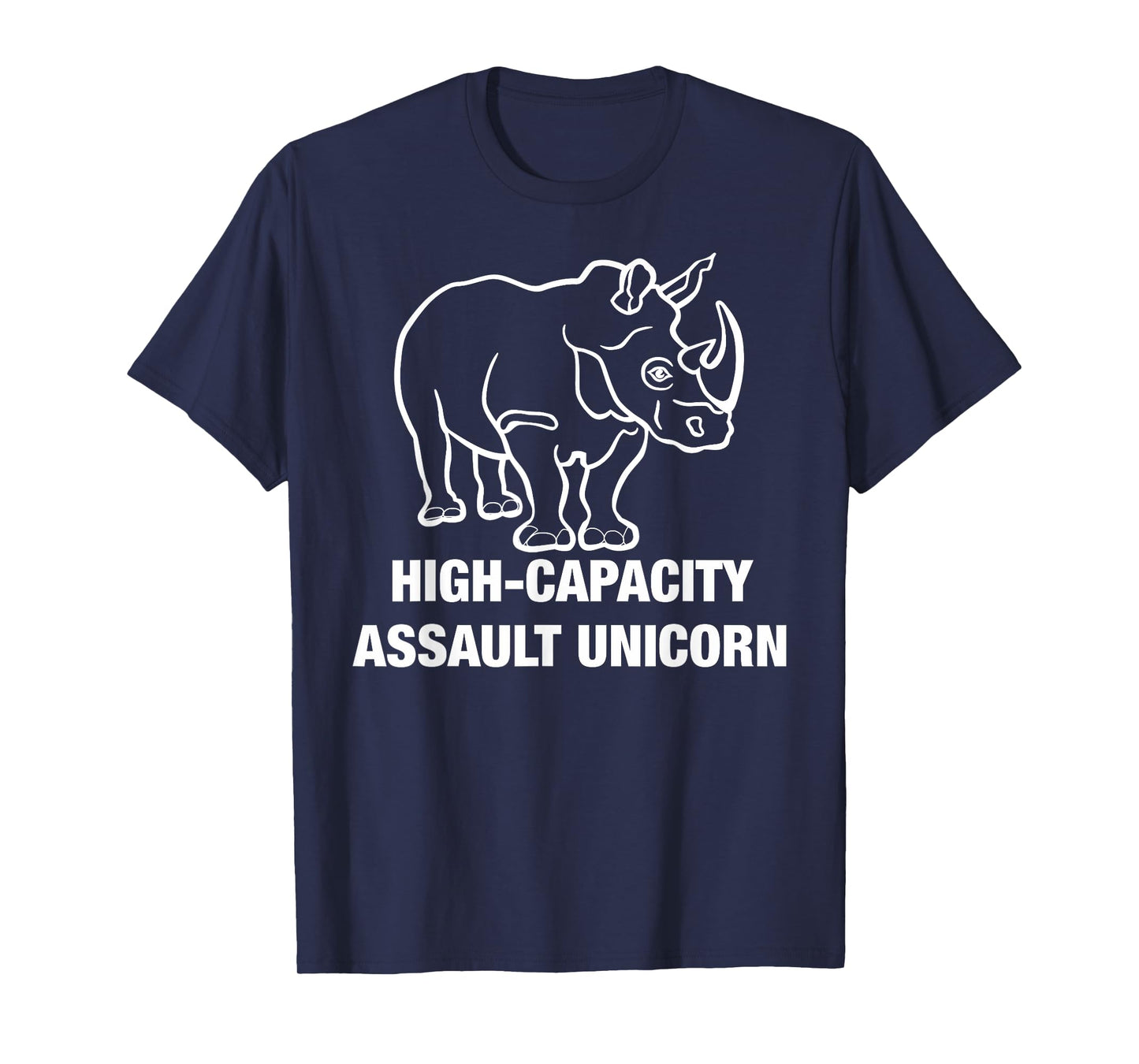Funny Unicorn Military High Capacity Assault Rhino Horn Tee T-Shirt