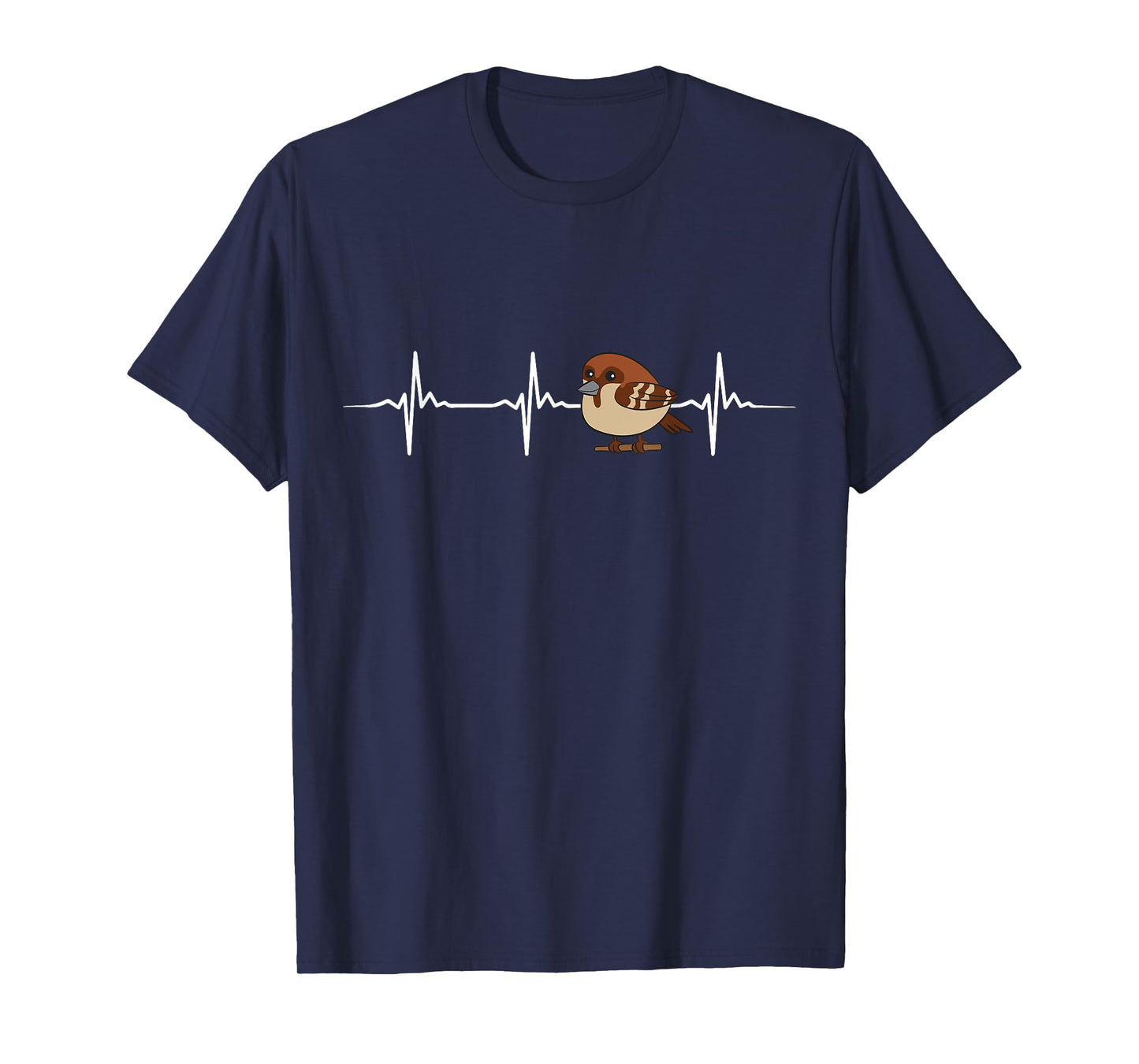 Sparrow Heartbeat Cute House Sparrow Bird T-Shirt