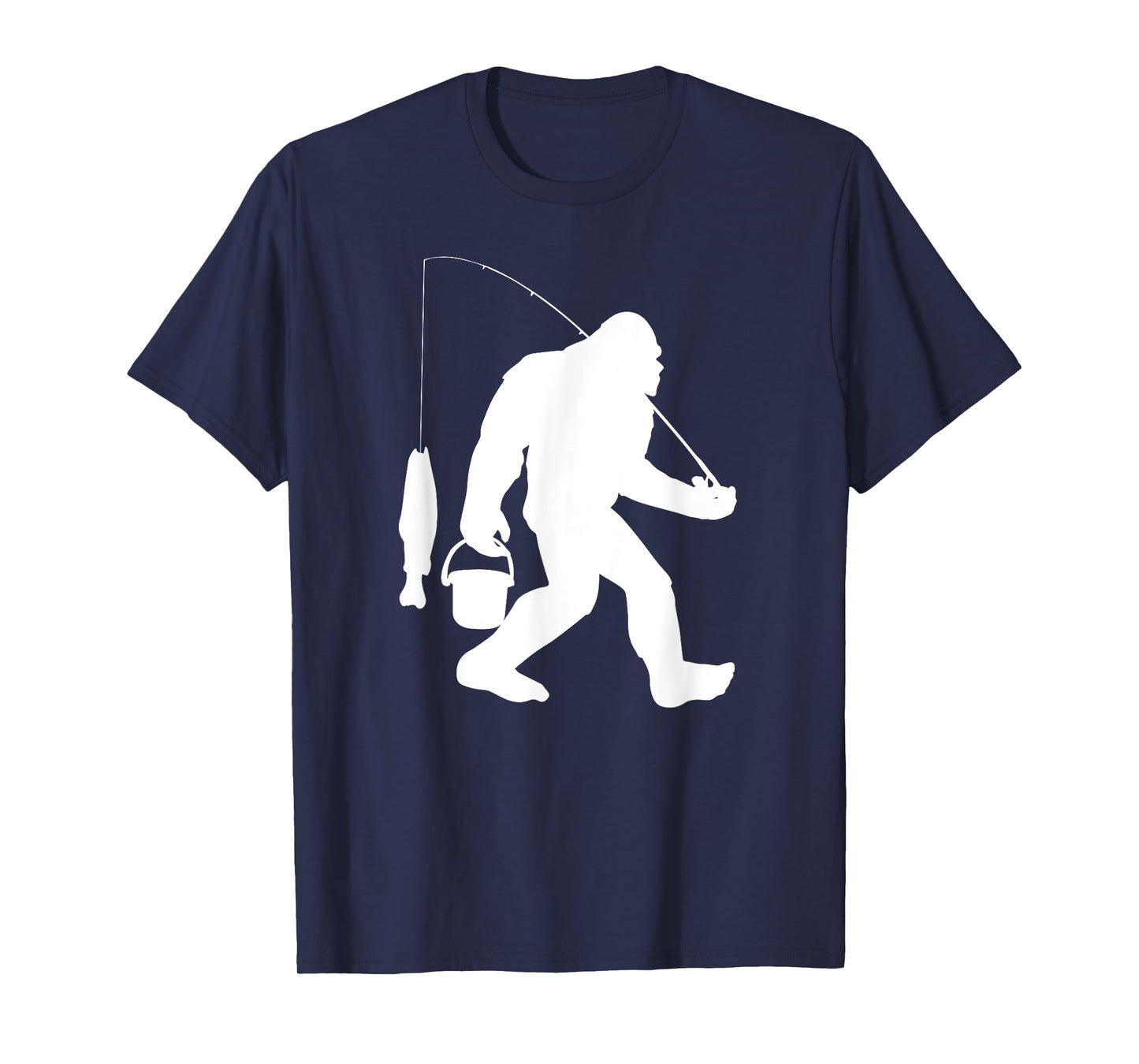 Bigfoot Fishing Shirt Funny Sasquatch and Fish T-Shirt