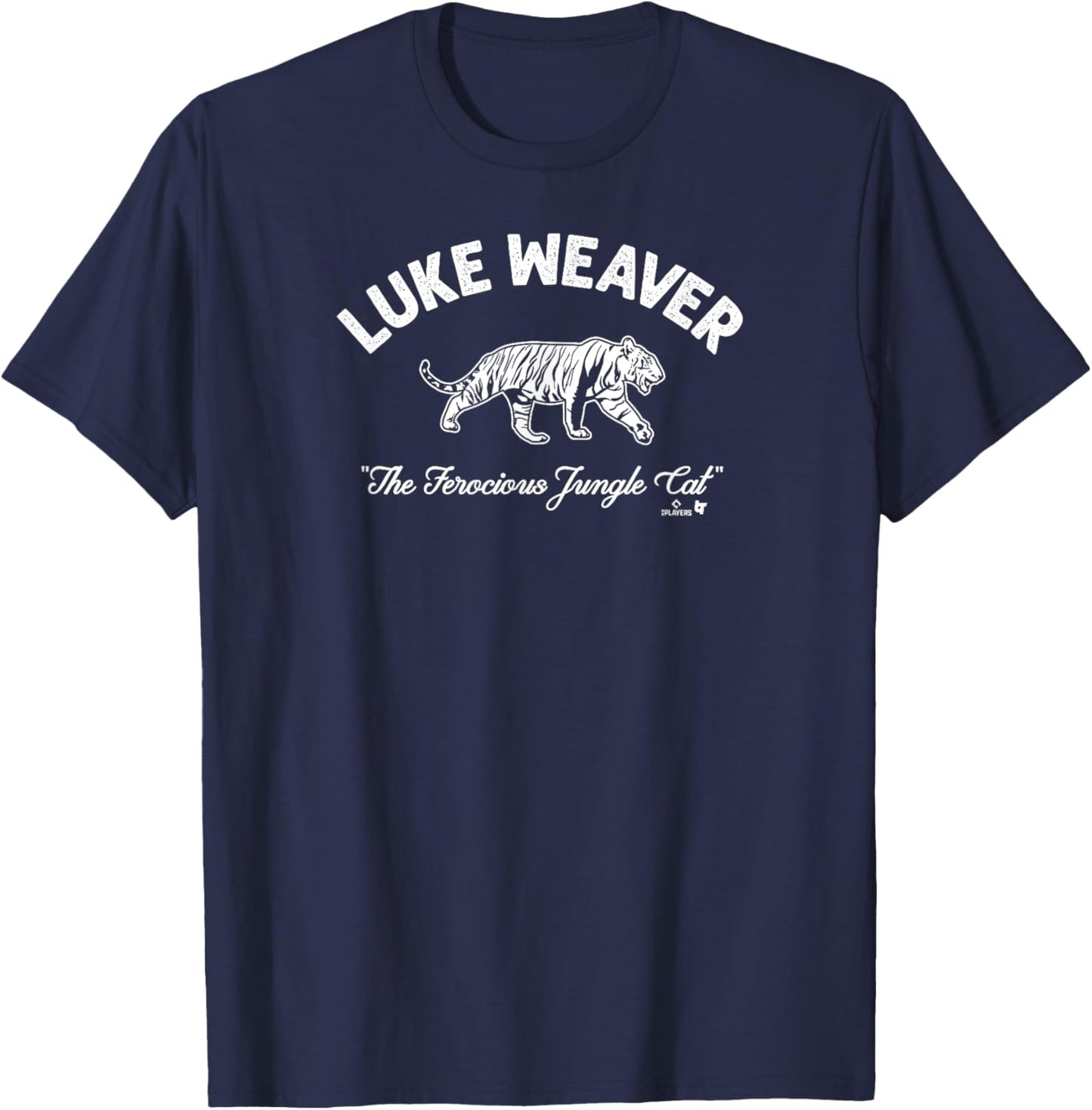 BreakingT Luke Weaver Ferocious Jungle Cat New York Baseball T-Shirt - Blue, Unisex-Adults, Short Sleeve, T-Shirt, Small