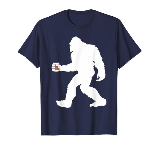 Bourbon Whiskey Drinking Bigfoot Sasquatch T-Shirt