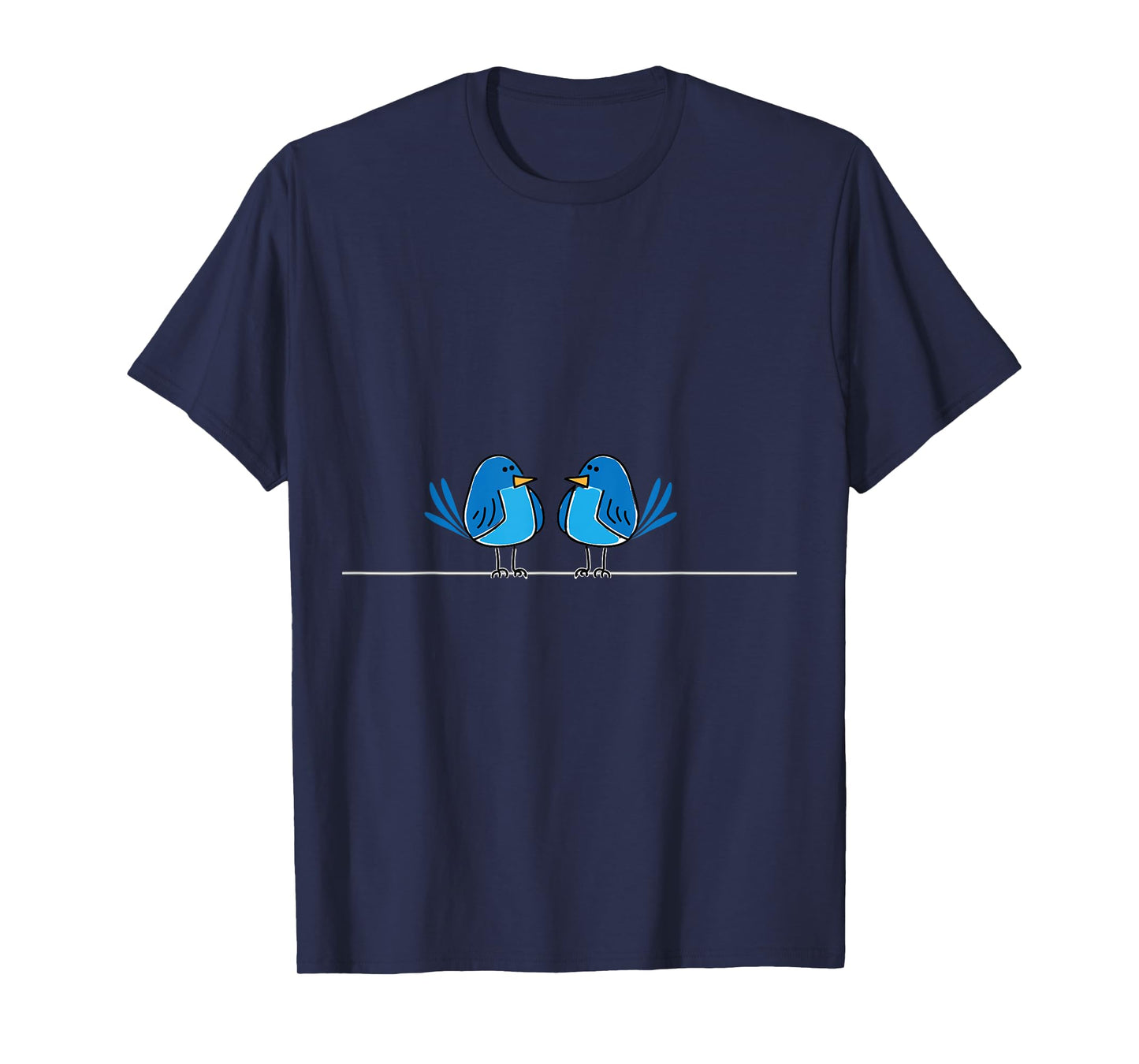 Blue Birds on a wire T-shirt T-Shirt