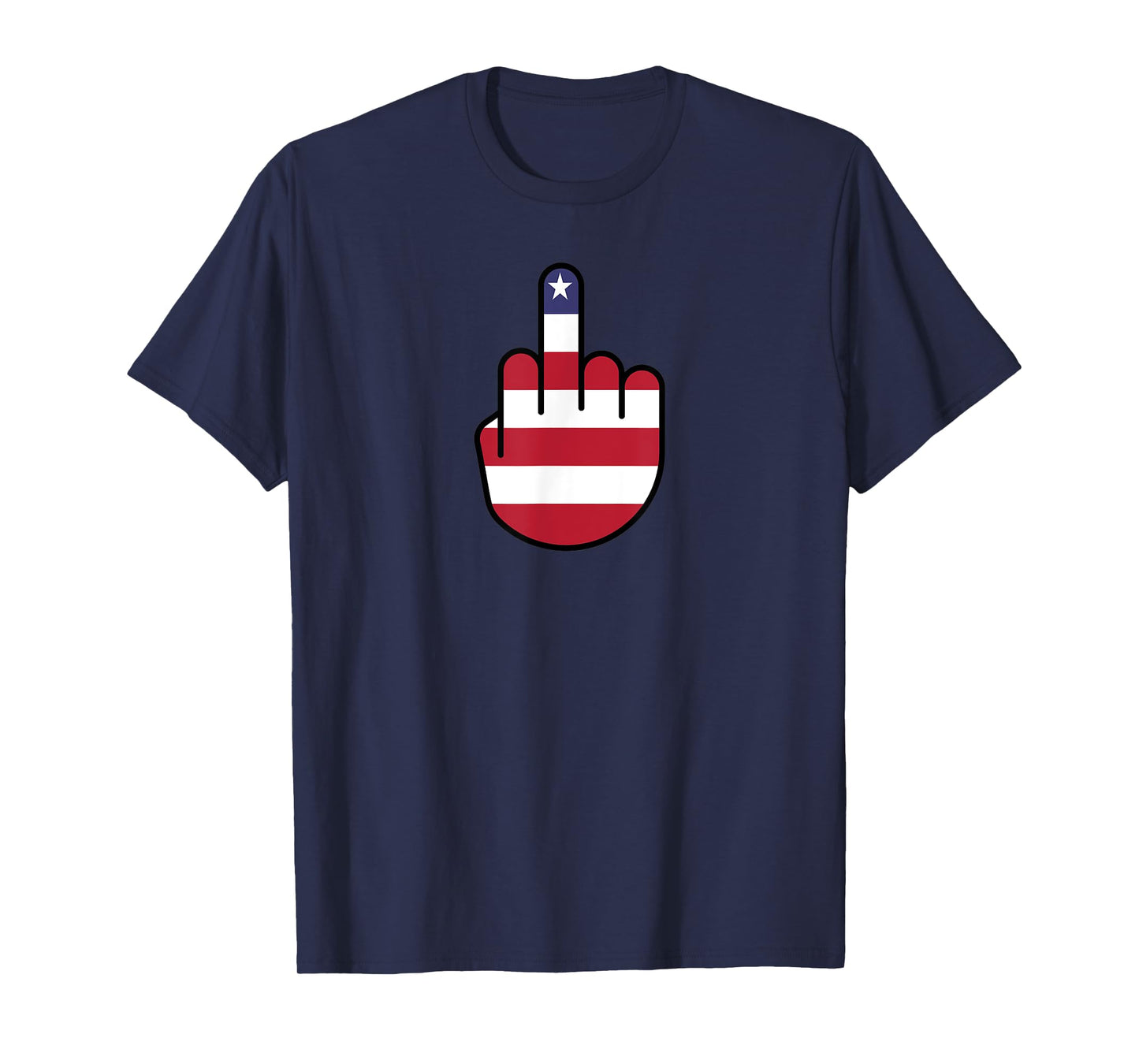 Patriotic US Flag Middle Finger T-Shirt