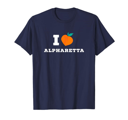I love Alpharetta, Georgia / Minimal Alpharetta, GA Peach T-Shirt