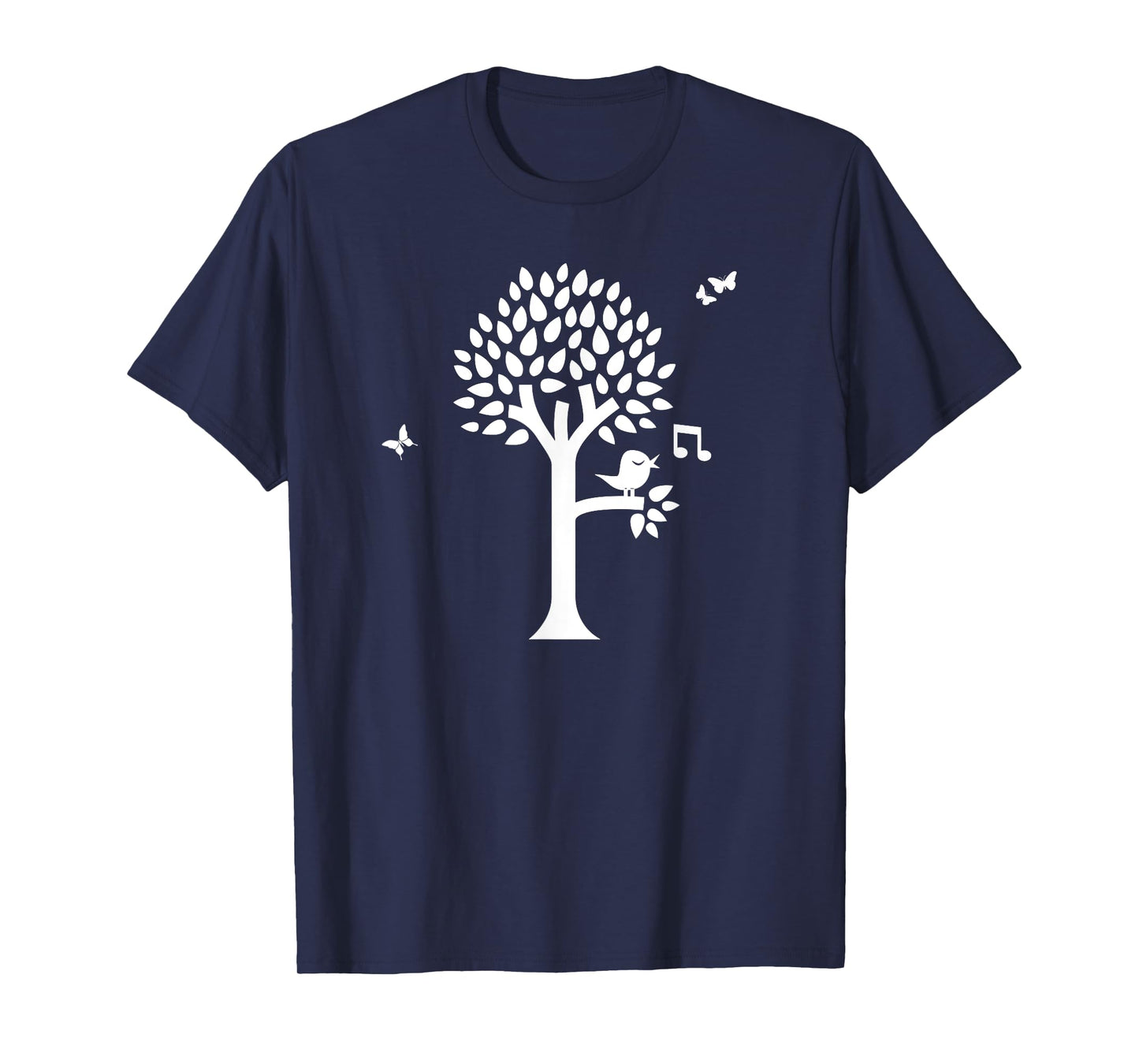Spring Summer Tree With Songbird And Butterflies T-Shirt