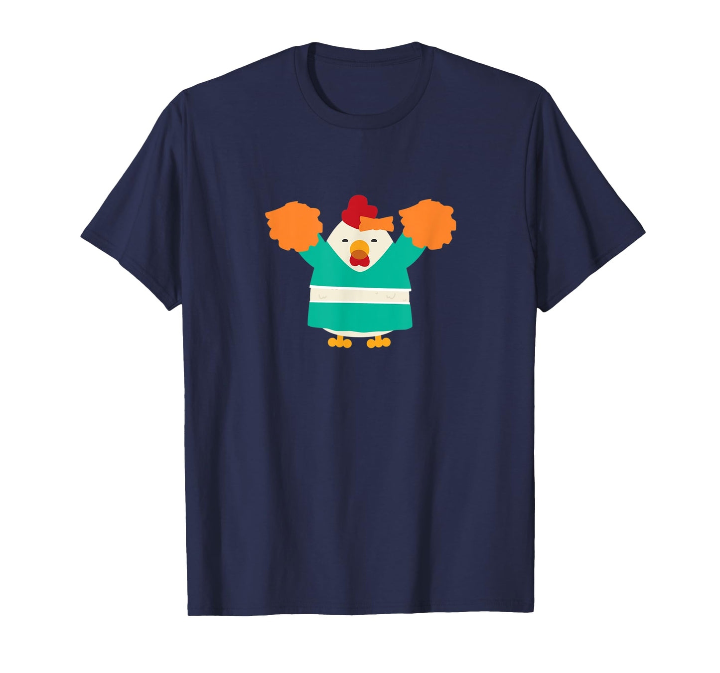 Cheerleading Chicken Funny Cheerleader Pom Poms T-Shirt