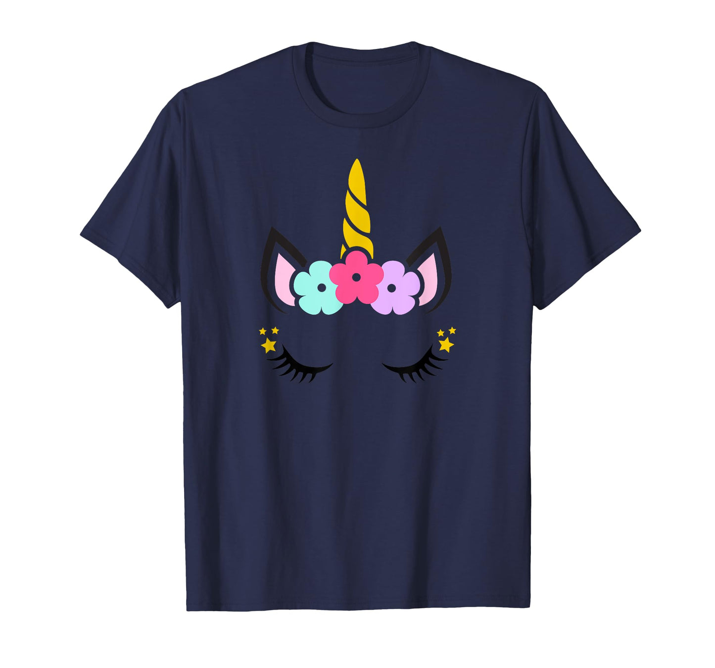 Unicorn Face Birthday T-Shirt