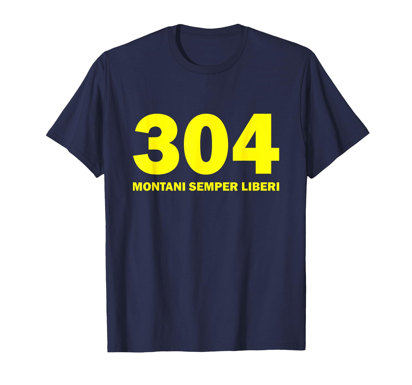 304 Montani Semper Liberi West Virginia T-shirt Blue Gold