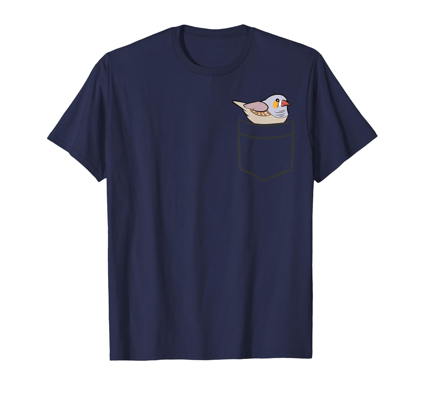Zebra Finch Bird Lover Cute Zebra Finch In a Pocket T-Shirt