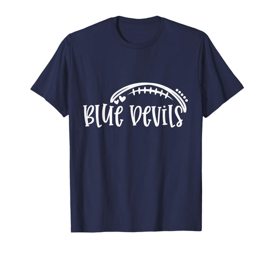 Blue Devil Pride Football School Spirit Game Day T-Shirt