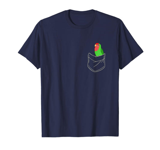 Pocket green Lovebird Cute Peach Faced Lovebird Birb memes T-Shirt