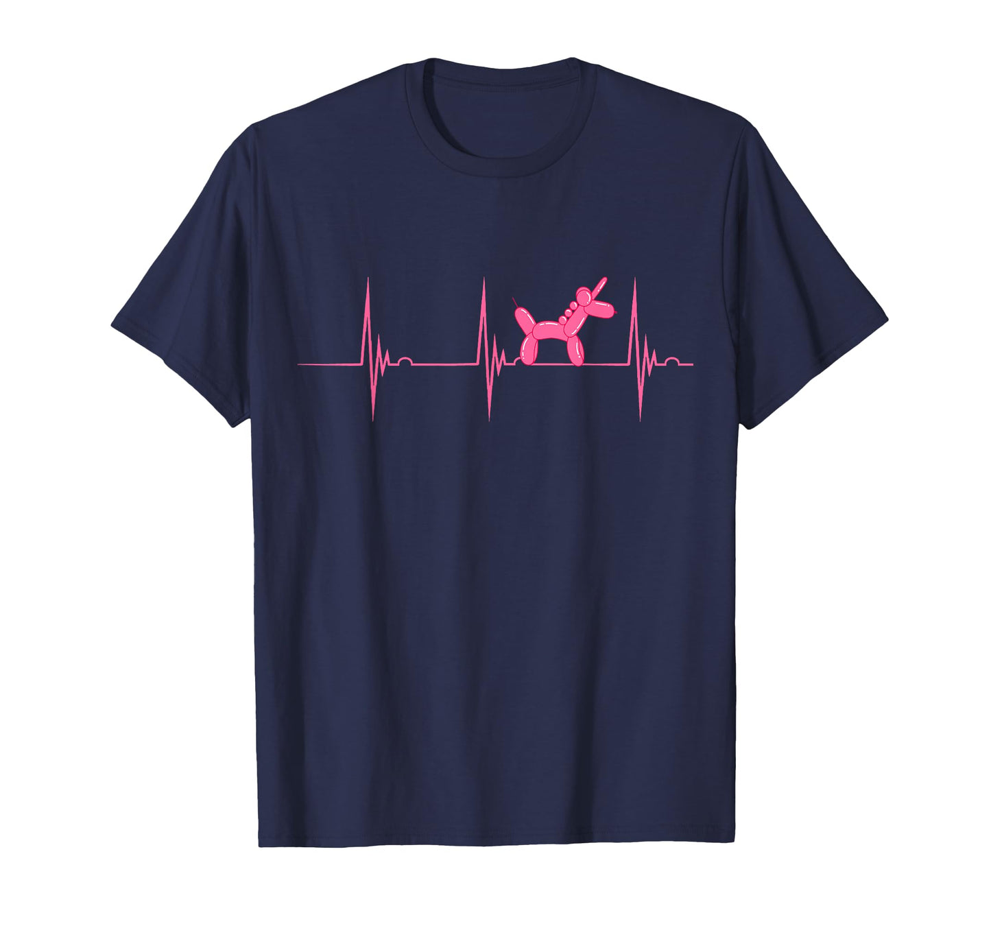 Amazing Balloon Benders Twisting Animals Balloon Artist Heartbeat EKG Pulse Unicorn Animal T-Shirt - Women's, Black, Small, Short Sleeve