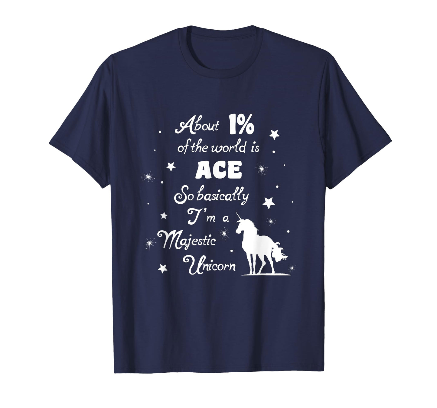 Ace Majestic Unicorn tshirt Asexuality Asexual pride t-shirt T-Shirt