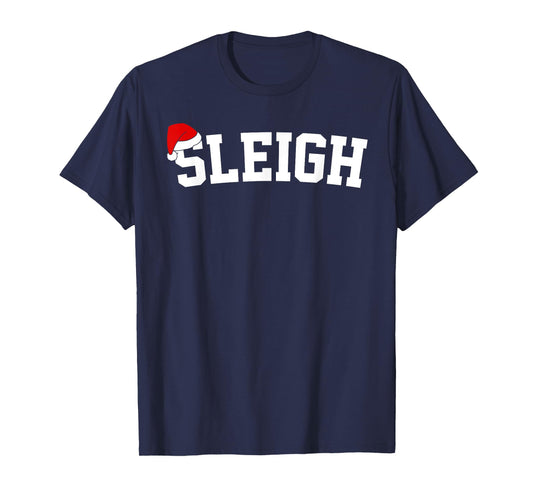Sleigh Christmas Santa Hat Matching Christmas Family Pajama T-Shirt