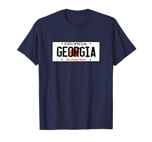 Georgia License Plate - Throwback Design - Classic T-Shirt