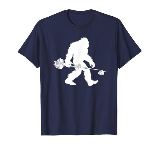 Bigfoot With Lawn Trimmer Sasquatch Grass Landscaper T-Shirt
