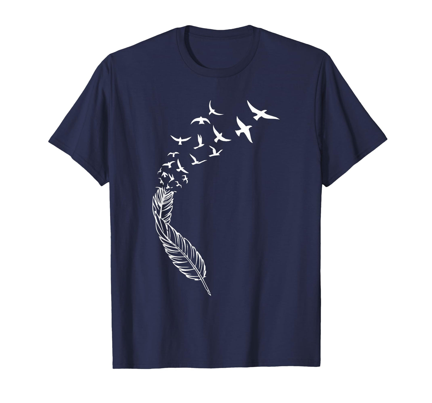 Feather Flying Birds Cool Street Style Positivity Casual T-Shirt