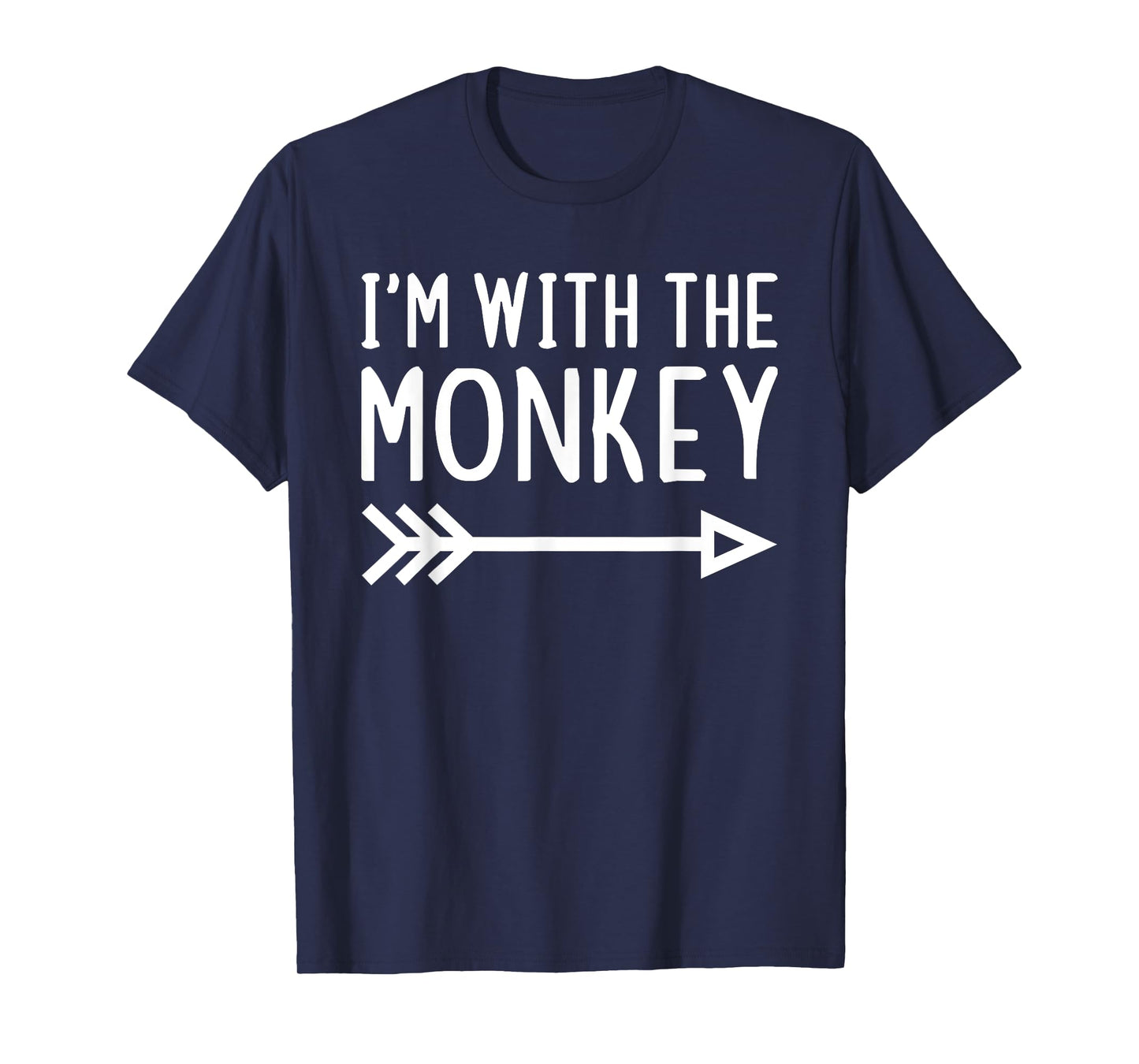 I'm With The Monkey Funny Matching Halloween Couple Costume T-Shirt