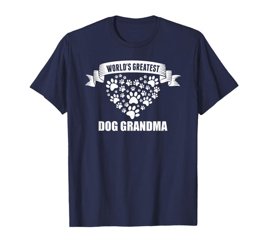 World's Greatest Dog Grandma Fur Babies Paws T Shirt T-Shirt for Men Women Girls Kids