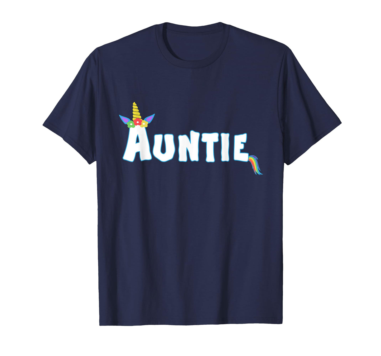 Unicorn Birthday Girl Funny Auntie Aunt Family Matching T-Shirt